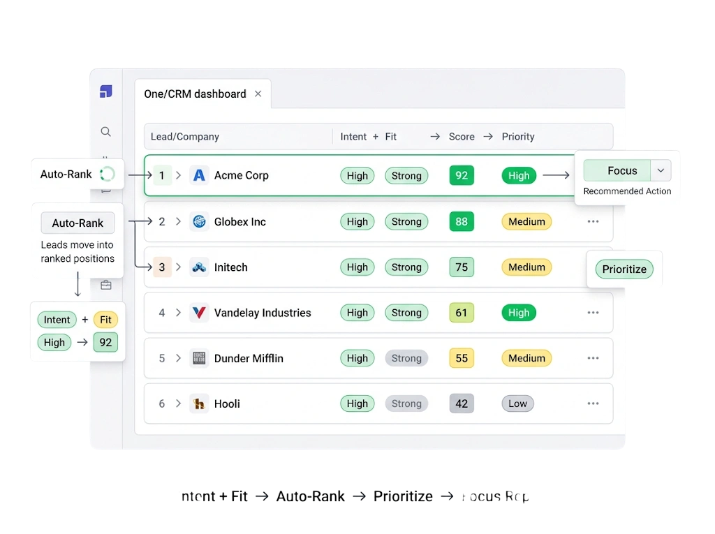 CRM lead scoring
