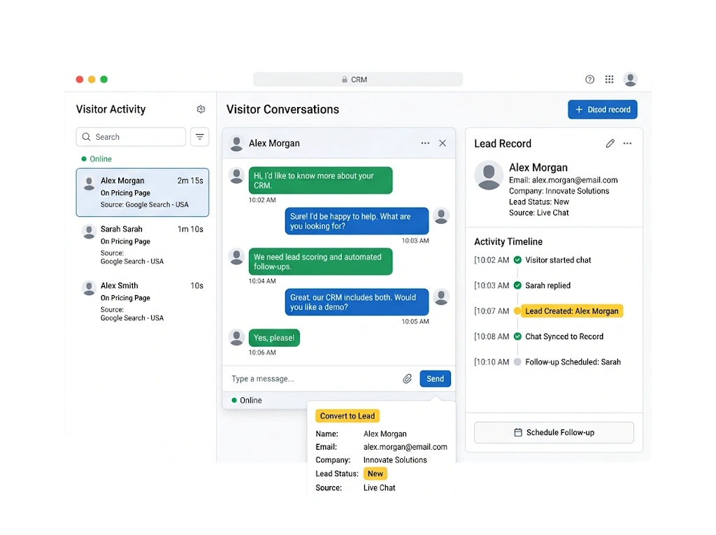 CRM live chat