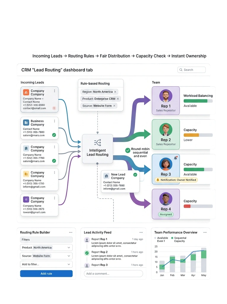 GetBiz CRM assignment rules