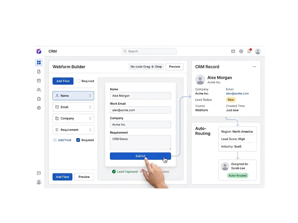 CRM webforms